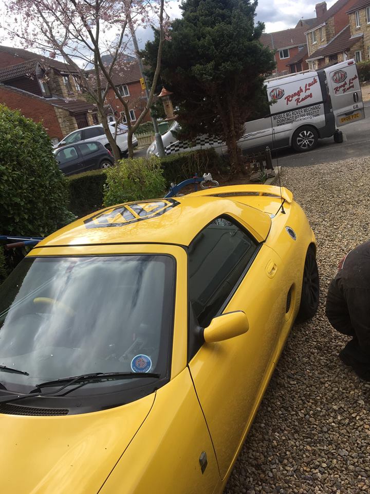 A pre MOT check on a lovely MGF trophy