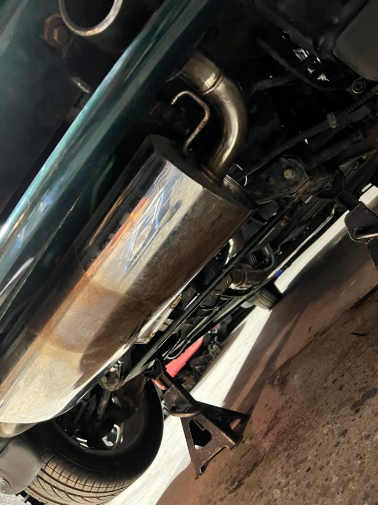 New stainless exhaust back box fitted